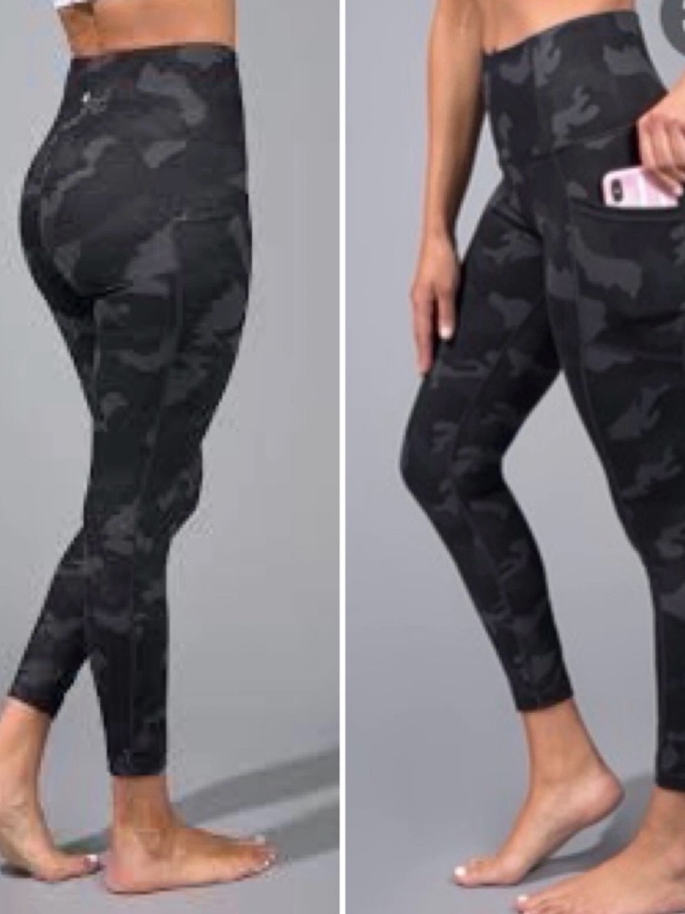 Yogalicious Lux High-Waist Camo Side Pocket Leggings, Size XS, EUC